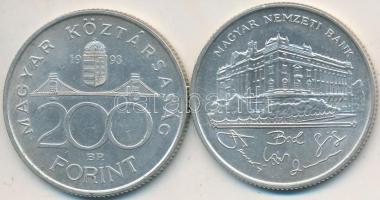 1993. 200Ft Ag "MNB" (2x) T:2,2-