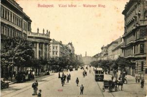 Budapest V. Váci körút, villamosok; Taussig A. (EK)