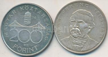 1994. 200Ft Ag "Deák" (2x) T:2,2-