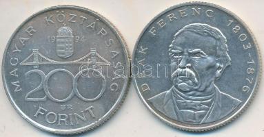 1994. 200Ft Ag "Deák" (2x) T:2,2-