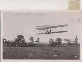 Wright airplane in flight