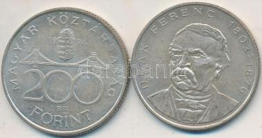 1994. 200Ft Ag "Deák" (2x) T:2,2-