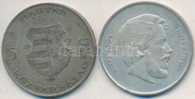 1947. 5Ft Ag "Kossuth" (2x) T:2-,3