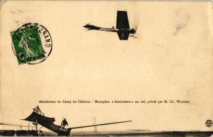 Camp de Chalons, Antoinette monoplan aircraft, M. Ch. Wachter aviator (EK)