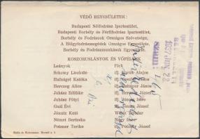 1937 Meghívó a Nőifodrászok Mesteregyesülésének 15 éves jubileumára, 12x18cm