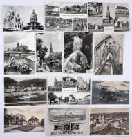 100 db MODERN külföldi fekete-fehér városképes lap, vegyes minőségű / 100 modern foreign black and white postcards, mixed quality