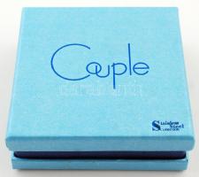 Dekoratív türkiz-korall fülbevalópár / earring