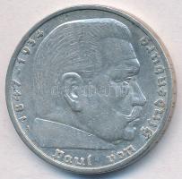 Német 3. Birodalom 1936A 5M Ag "Hindenburg" T:2-
German Third Reich 1936A 5 Mark Ag "...