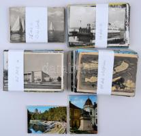 Kb 300 darabos modern magyar városképes tétel sok érdekességgel műanyag dobozban / cca 300 modern Hu...