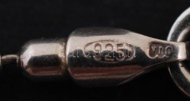 Opállal díszített tengeri csillag alakú ezüst(Ag) függő ezüst(Ag) láncon, jelzett, h: 45 cm, br: 12 ...