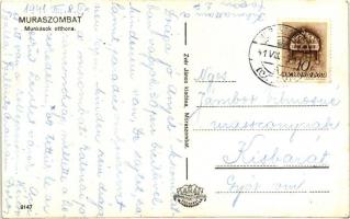 Muraszombat, Munkások otthona, irredenta, bevonulást éljenező molinó; kiadja Zvér János / workers ho...