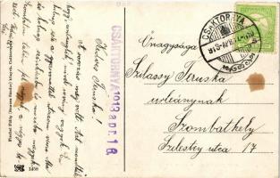 Csáktornya, Wlassits Gyula utca, leányinternátus;  kiadja Fischel Fülöp könyvkereskedő / street with...