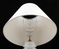 Virágmintás porcelán lámpa, kézzel festett, hibátlan, jelzés nélkül, lámpaernyővel, izzóval, talppal...