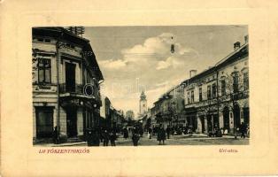 Liptószentmiklós, Úri utca Lerchenfeld Gyula kereskedése / street with shop