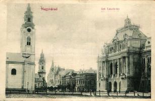 Nagyvárad, Szent László tér, templom / square, church (EK)