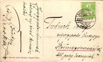 Nagyszombat, Nagy Lajos utca, Herzog Lipót kereskedése; Horovitz Adolf kiadása / street, shops