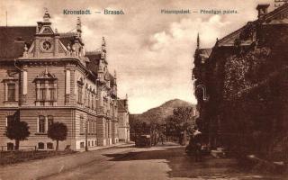 Brassó, Kronstadt; Pénzügyi palota, városi vasút / Financial palace, urban railway (EK)