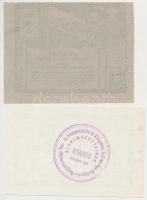 Budapest ~1920. 1K "Vasas tisztviselők beszerzési csoportja" szükségpénz hátlapon körbélye...