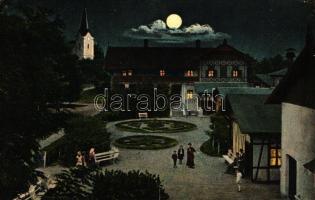 Csízfürdő, gyógyterem, este / spa at night (r)