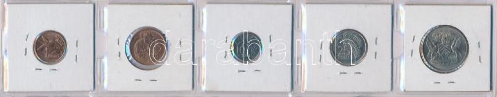 Trinidad és Tobago 1967. 50c + 1975. 10c + 1977. 1c + 5c + 1980. 25c T:1,1-,2
Trinidad and Tobago 19...