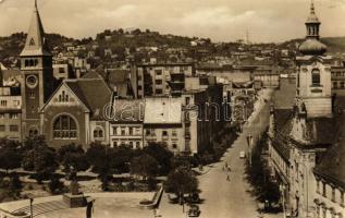 1955 Pozsony, Stalinovo námestie a Postová ulica / Stalin Square, street