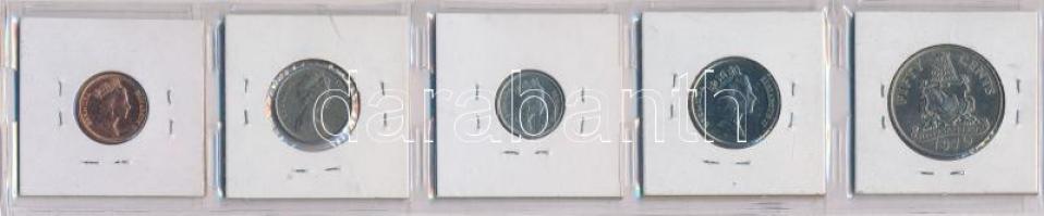 Bermuda 1970. 50c + 1977. 5c + 1988. 25c + 1990. 10c + 1991. 1c T:1,1-,2
Bermuda 1970. 50 Cents + 19...