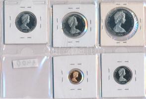 Brit Vrigin-szigetek 1974. 1c + 5c + 10c + 25c + 50c T:PP
British Virgin Islands 1974. 1 Cent + 5 Ce...