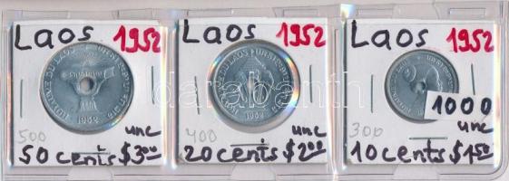 Laosz 1952. 10c + 20c + 50c T:1,1-
Laos 1952. 10 Cents + 20 Cents + 50 Cents C:UNC,AU