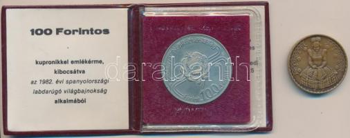 Vegyes: 1982. 100Ft Cu-Ni "Labdarúgó VB" sérült tokban tanúsítvánnyal + Csúcs Viktória (19...