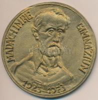 1973. "Madách Imre Gimnázium / Salgótarján" Br emlékplakett (80mm) T:1-