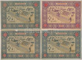 Spanyolország / Barcelona 1924. 25c + 50c (3x) Szalézi Rend iskoláinak utalványai T:II,II-,III
Spain...