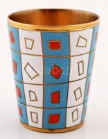 2 db dekoratív rekeszzománc fém tálka, az egyik fából készült tartóval különböző méretben + díszes r...