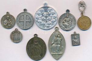 8db klf vallási témájú fém, Al, Br medál T:vegyes
8pcs of mixed religious metal, Al, Br medal C:mixe...