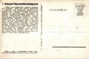 Budapest XIV. Hősök tere, Olimpiai fáklyastaféta; Tolnai Világlapja (fa)