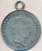 1848B 20kr Ag "V. Ferdinánd" T:2-,3 füllel