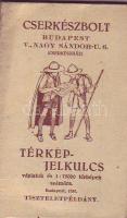 Térképjelkulcs, távjelzőkulcs (2db) cserkészeti árjegyzékkel (1929, 1930) tiszteletpéldányok