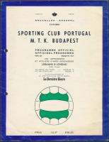 1964 Sporting Club Portugal - MTK Budapest kupacsapatok közötti labdarúgó mérkőzés meccsfüzete / 1964 Football match booklet