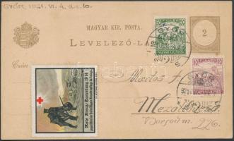 1921 Schima Bandi (1882-1959): Irredenta grafika. Vegyes technika, Nyomtatványként elküldve. / Propa...