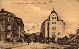 Sarajevo, Marienhof Hotel Continental, tram (fa)