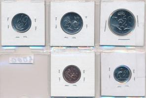 Dél-Afrika 1967. 1c + 5c + 10c + 20c + 50c T:1
South Africa 1967. 1 Cent + 5 Cents + 10 Cents + 20 C...