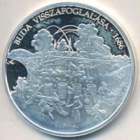 DN "Buda visszafoglalása 1686 / Magyarország Történelme" ezüstözött fém emlékérem (34mm) T...