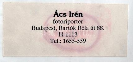 Ács Irén: Zsidó férfi, fotó, jelzett, dedikált, 17x12cm /Irén Ács :Jewish man photo, signed, dedicat...