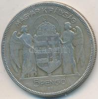 1930. 5P Ag "Horthy jobbra" T:3
Adamo P8