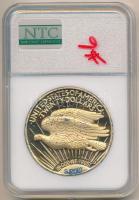 Amerikai Egyesült Államok 1933. 20$ "Dupla Sas" jelzett replika dísztokban tanúsítvánnyal ...