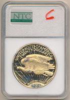 Amerikai Egyesült Államok 1933. 20$ "Dupla Sas" jelzett replika dísztokban tanúsítvánnyal ...