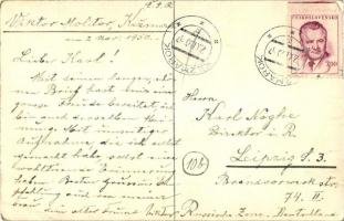 1950 Késmárk, Kezmarok; utcakép, templom / street view, church, photo (EK)