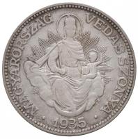 1935. 2P Ag "Madonna" T:2- Hungary 1935. 2 Pengő Ag "Madonna" C:VF Adamo P7, Unger III.: 1511.