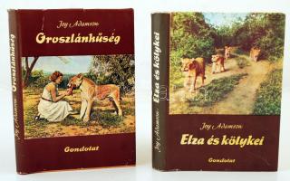 Joy Adamson: Oroszlánhűség. Budapest, 1967, Gondolat. Kiadói karton kötésben fedőborítóval.  Joy Adamson: Elza és kölykei. Budapest, 1972, Gondolat. Kiadói karton kötésben fedőborítóval.