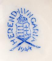 Herendi virágcsokor mintás ékszertartó, kézzel festett, hibátlan, jelzett, d: 6,5 cm, m: 4 cm