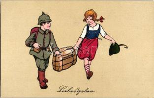 Wohlfahrts-Postkarte &#039;Kinderhort&#039;, Liebendgaben / German children military, litho